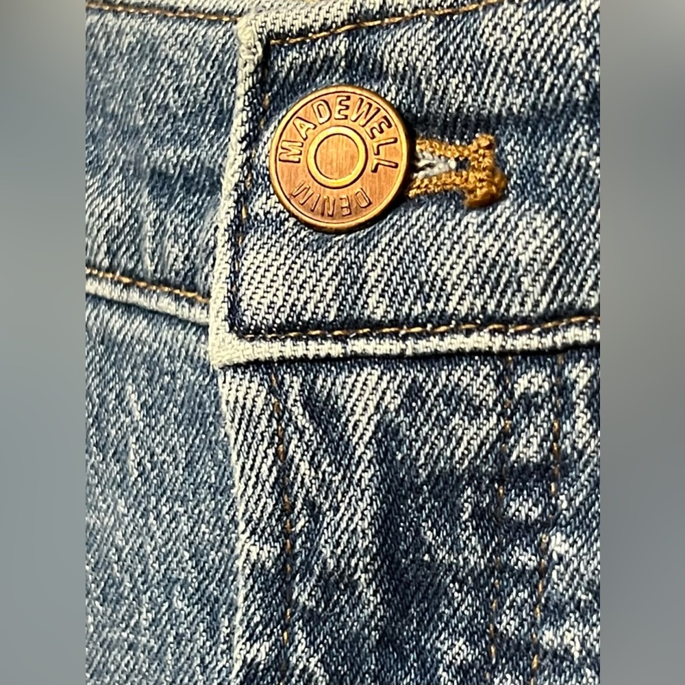 Madewell The Perfect Vintage Jean High Rise Raw Hem Denim Straight Leg - Picture 8 of 15